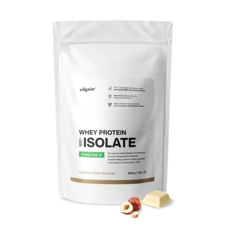 Vilgain Grass-Fed Whey Protein Isolate Bílá čokoláda a lískový oříšek