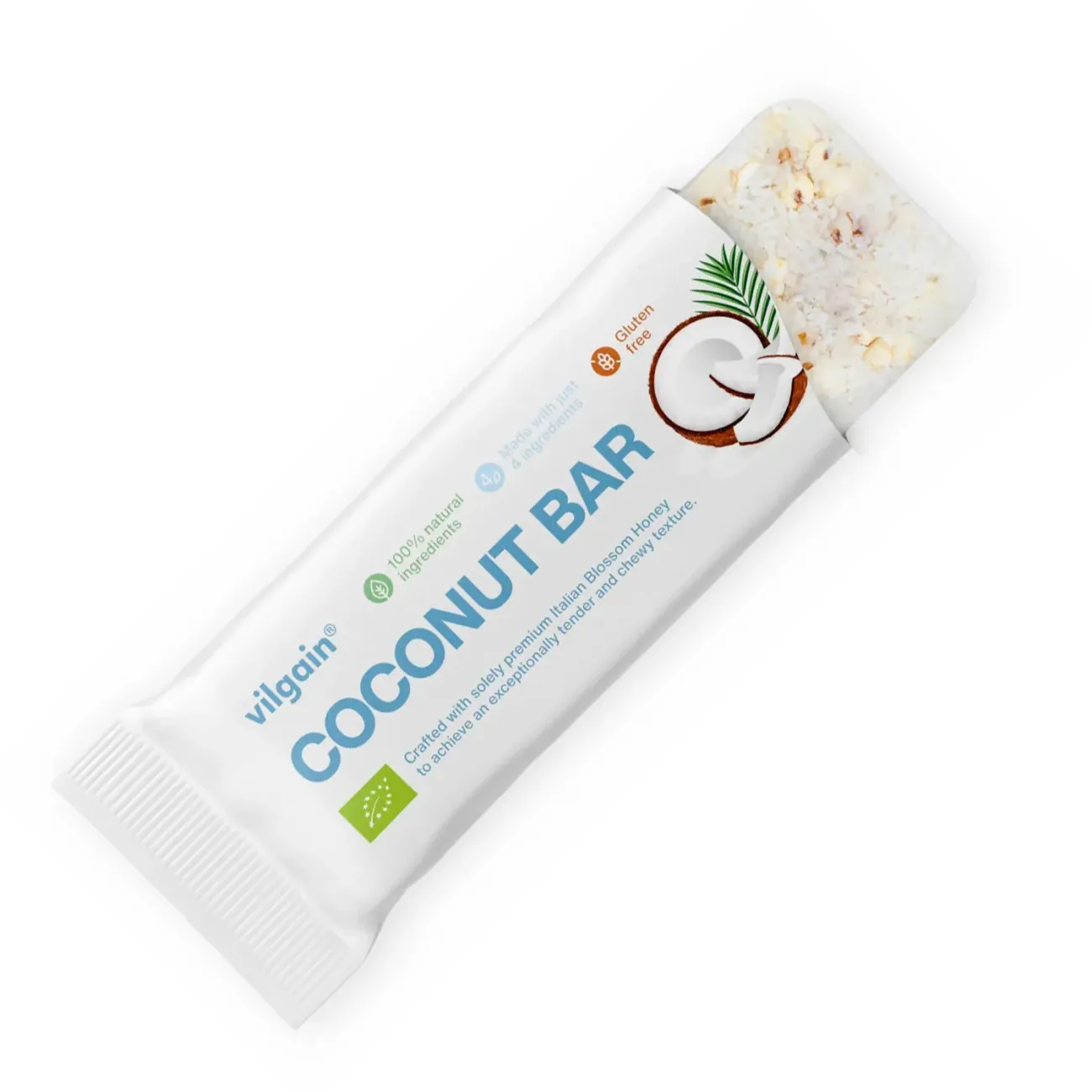 Vilgain Coconut Bar BIO RAW kokosová tyčinka s mandlemi