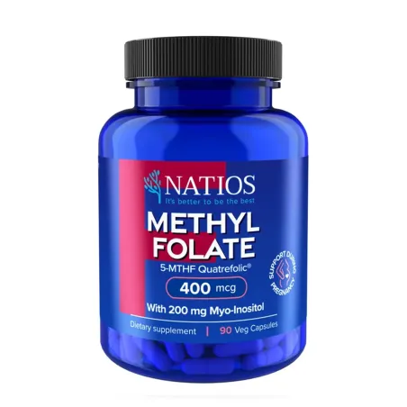 NATIOS Methyl Folate, Aktivní kyselina listová, 400 mcg