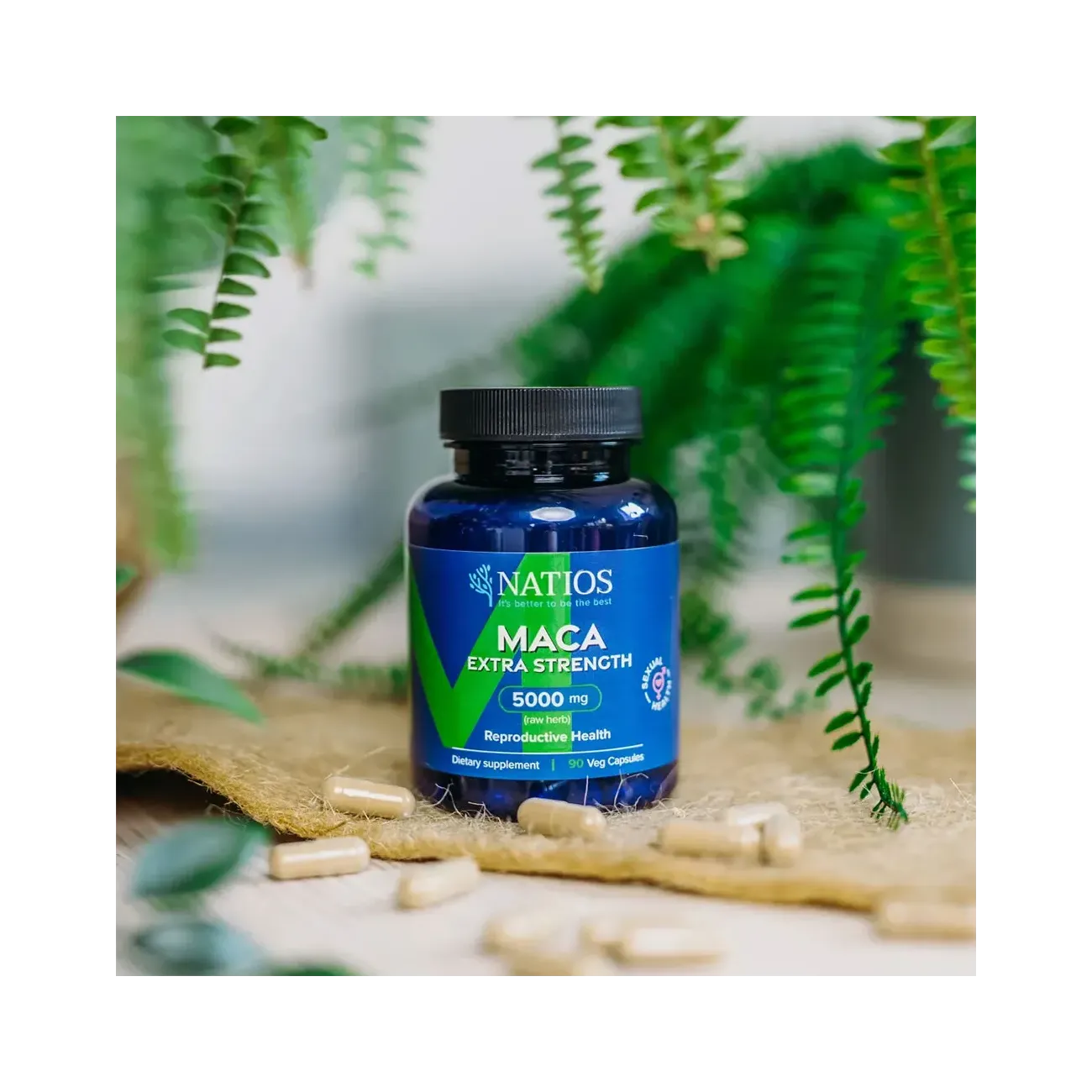 NATIOS Maca Extract, 5000 mg, Extra Strength obal