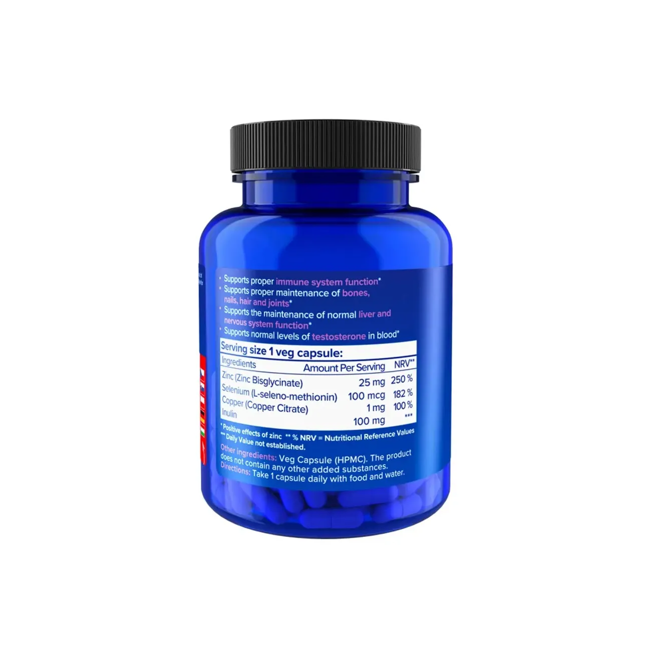 Zinc Chelated Complex, Zinek, selen a měď, 25 mg složení