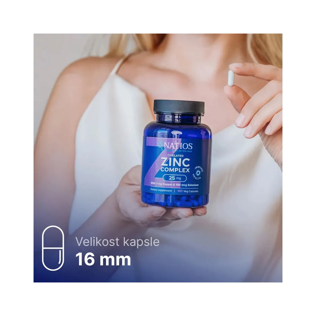 Zinc Chelated Complex, Zinek, selen a měď, 25 mg kapsle
