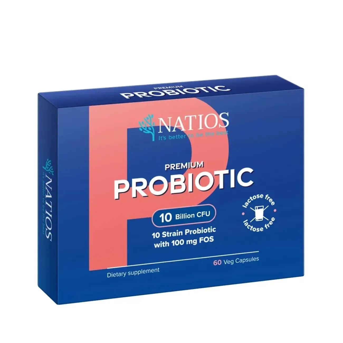 Premium Probiotic, Probiotika s FOS 10 kmenů/10 miliard CFU 60 kapslí