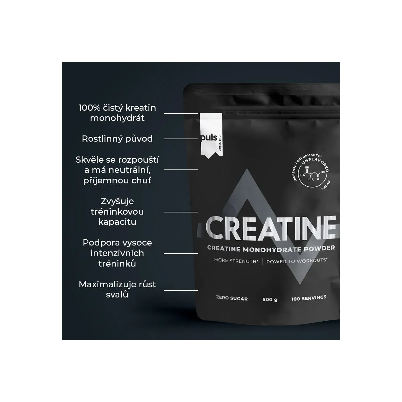 Creatine Monohydrate 500g účinky
