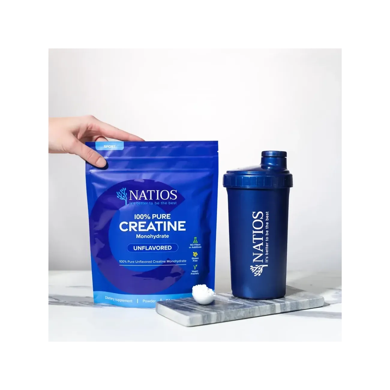 Natios Kreatin Monohydrát, Neochucený, 500 g obal